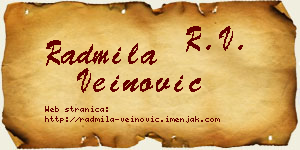 Radmila Veinović vizit kartica